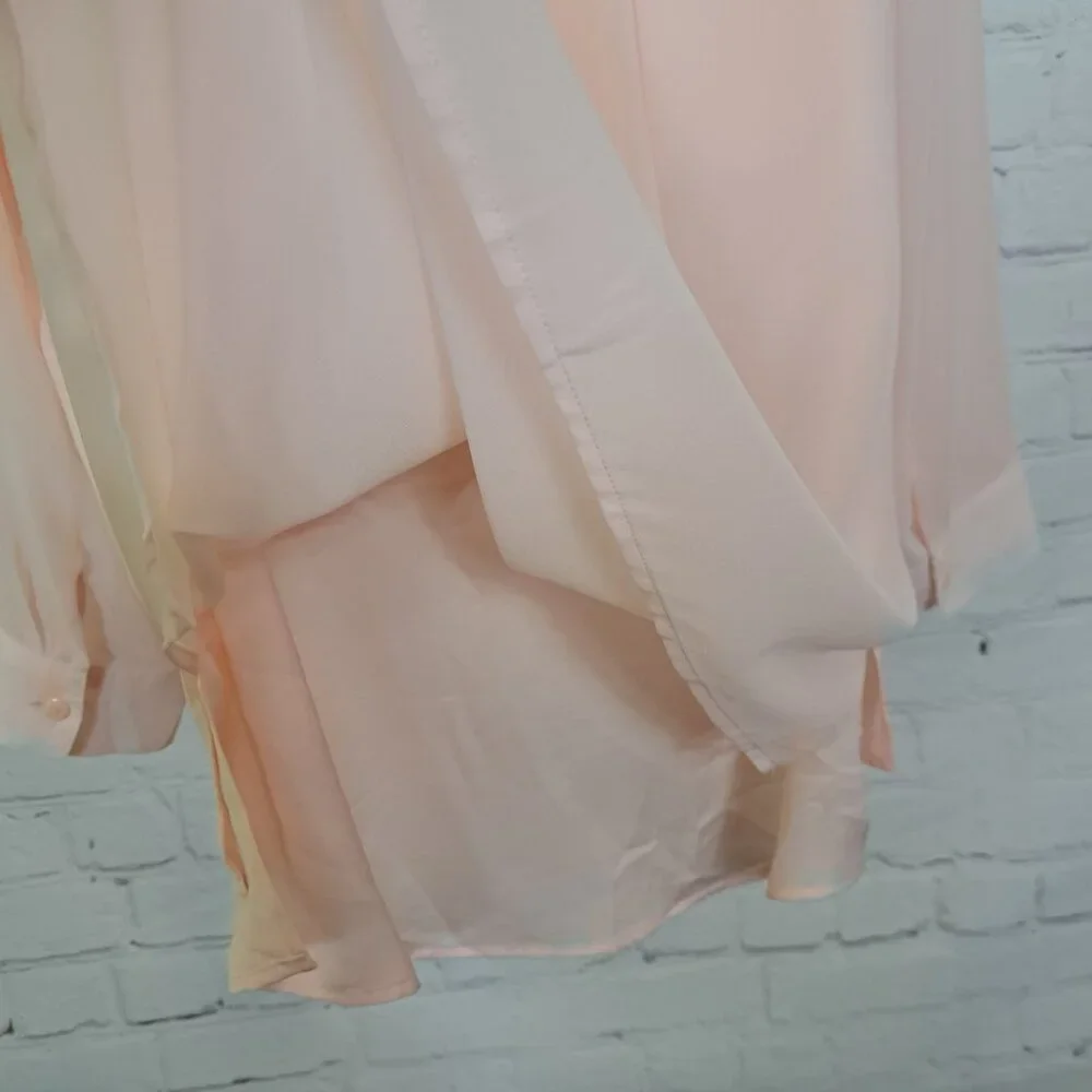 Chico's Peach Casual Button Up Shirt Size 3 - Picture 7 of 12